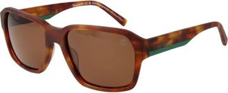 Timberland Bruine Gepolariseerde Herenzonnebril Vierkante Stijl - Heren - Zonnebrillen - Bruin - ONE Size - Accessoires