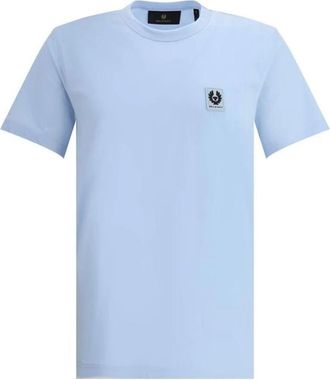 Belstaff T-Shirts, male, Blue, M, Crew Neck T-Shirt