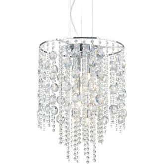 Ideal Lux Evasione - L&aacute;mpara Colgante De Techo Con 8 Luces, Cromada Con Cristales, G9 - Ideal Lux