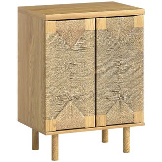 HOMCOM Aparador para sal&oacute;n 60x40x78 cm roble