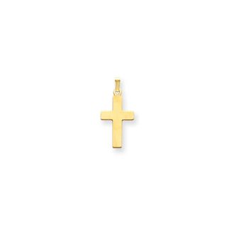Diamond2Deal 14k Gold Polished Jesus Cross Charm Pendant