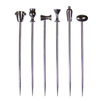 Prodyne Stainless Steel Legacy Martini Picks, Set of 6 in Silver at Nordstrom