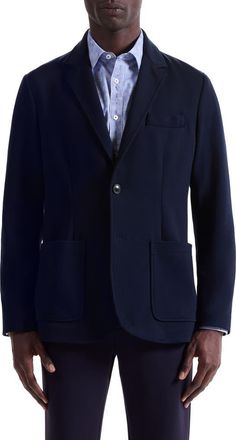 Bugatchi Soft Touch Black Knit Blazer in Navy at Nordstrom, Size Xx-Large