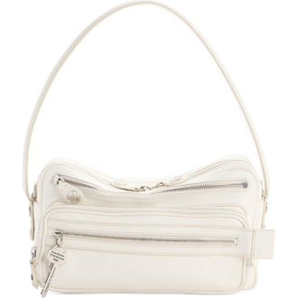 Acne Studios Small Camero Leather Shoulder Bag in Cream White at Nordstrom