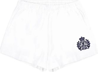 Sporty & Rich Shorts H&W con ricamo - Bianco