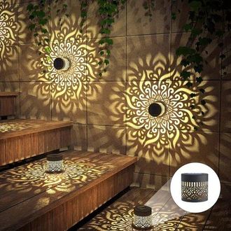OEM Lism-2 Piezas L&aacute;mpara Solar Mandala Girasol Girasol Peon&iacute;a L&aacute;mpara De Pie L&aacute;mpara De Pared Decoraci&oacute;n De Jard&iacute;n Paisaje