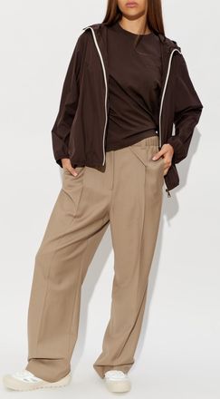 Canada Goose T-shirt With Embroidered Logo, Womens, Brown