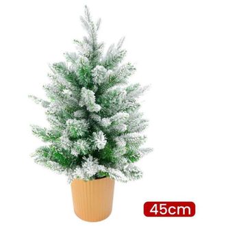 Trade Shop Trade Shop - Albero Di Natale Mini Effetto Innevato Dim. 45 Cm Sintetico Alberello Con Vaso
