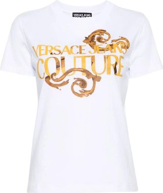 Versace Jeans Couture Witte T-shirts Polos voor Dames - Dames - T-shirts - Wit - XS - Tops