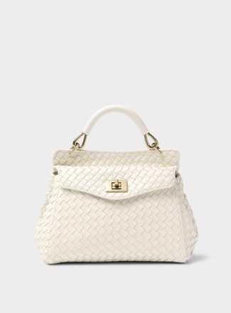 JW PEI Womens Lucia braided faux-leather evening bag