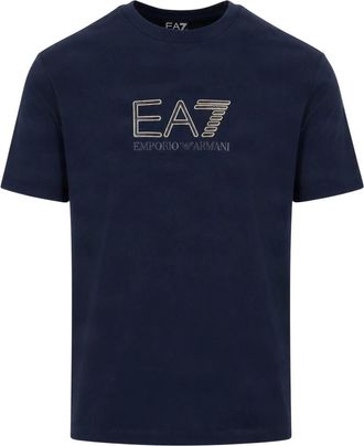 Emporio Armani T-shirt 7M002239 Af 13739 - Heren - T-shirts - Blauw - L - Tops