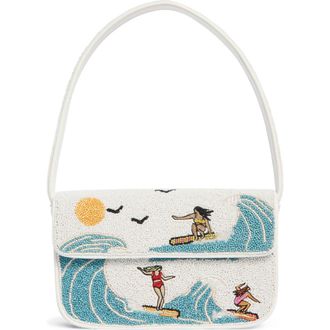 Staud Tommy Beaded Shoulder Bag in Surf Babes at Nordstrom