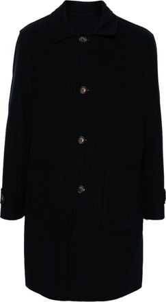 Eleventy single-breasted reversible wool coat - men - Wool - 48 - Blue