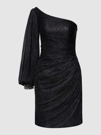 Luxuar Luxuar Asymmetrisches Cocktailkleid mit schimmerndem Besatz in Black, Gr&ouml;&szlig;e 34
