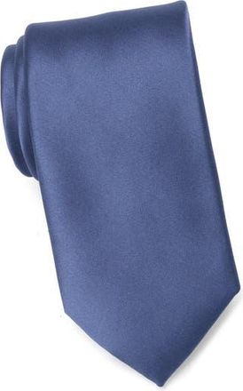 Nordstrom Rack Solid Satin Tie in Navy at Nordstrom Rack