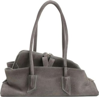 The Attico La Passeggiata Small Top Handle Bag - Dames - Schoudertassen - Grijs - ONE Size - Leer - Tassen
