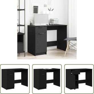 vidaXL vidaXL Scrivania con cassetto - Scrivania Rovere Nero 100 x 50 x 75 cm Legno multistrato