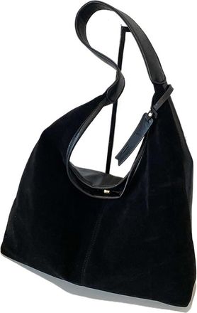 Generic Vintage Suede Hobo Bag Large Capacity Women Tote 2025 Autumn Winter Handbag Commute Shoulder Bags Fashion Trend Underarm(Black)