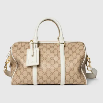 Gucci Small Duffle Bag, Beige, GG Canvas