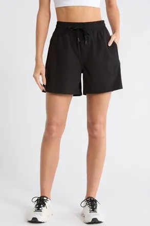 90 Degree by Reflex Lightstreme Daxton 5-Inch Shorts in Black/White at Nordstrom Rack, Size Xx-Large