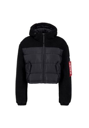 Alpha Industries Winterjacke ALPHA INDUSTRIES Teddy Puffer W, Damen, Gr. XL, schwarz, Obermaterial: 100% Polyester; Futter: 100% Polyester; F&uuml;llung: 100% Polyester, Ja