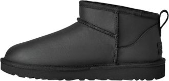 UGG (WMNS) UGG Classic Ultra Mini LTHR-Snow Boots Black 1174210-BLK