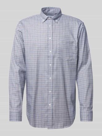 Seidensticker Regular Fit Business-Hemd mit Knopfleiste in Marine, Gr&ouml;&szlig;e 42