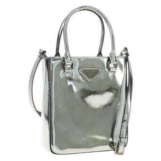Prada Pre-owned Vintage Mini Hand Bag - Dames - Pre-owned - Grijs - Maat: ONE Size Leer
