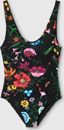 Gucci Printed Sparkling Jersey Swimsuit, Black, Ready-to-wear
