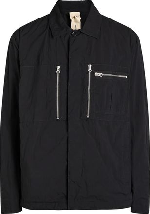 Ten c Giacca-camicia con zip - Nero