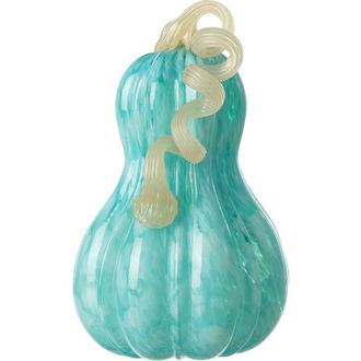 Glitzhome Fall Patterned Glass Gourd Pumpkins in Blue at Nordstrom, Size Medium
