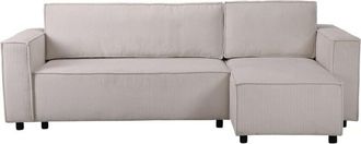 Habitat et Jardin Habitat Et Jardin - Sofá esquinero de pana Montaigne s - 3 plazas - Beige