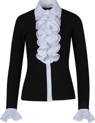 Anne Fontaine Patsy Shirt in Black/white at Nordstrom, Size X-Small Uk