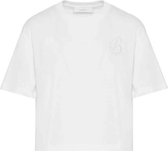 Beatrice .B Boxy T-shirt met borduursel - Dames - Tops - Wit - Maat: M Katoen
