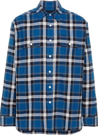Givenchy check-print shirt - men - Cotton - 40 - Blue