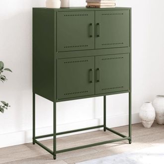 vidaXL Credenza Verde Oliva 68,5x38,5x107 cm in Acciaio - Vidaxl