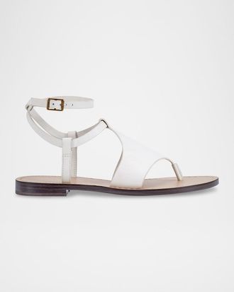 Marc Fisher Lillie Flat Leather Sandals