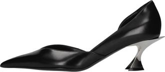 MUGLER Fang Sculpted-hiel Pumps - Dames - Pumps - Zwart - 37 1/2 EU - Leer - Schoenen