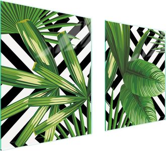 OEM Piastra Protettiva In Vetro Per Stufa 85x52 Foglie