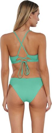 Sunsets Collins Hipster Bikini Swim Bottoms in Botanical Bliss Sandbar Rib at Nordstrom, Size X-Large
