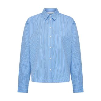 By-Bar Amsterdam Lise Cloud Blouse - Dames - Blouses & Shirts - Blauw - Maat: S Katoen