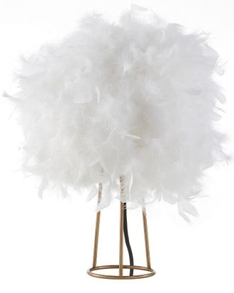 Jonathan Y Designs Jonathan Y Stork 16In Feather Metal Led Table Lamp