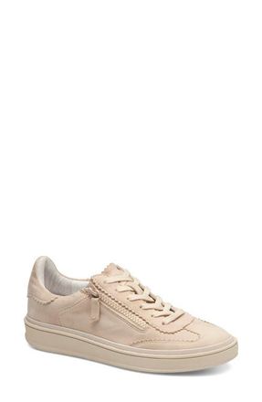 Johnston & Murphy Ashley Side Zip Sneaker in Sand Kid Suede at Nordstrom, Size 8.5