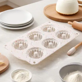 OEM Molde De Silicona Resistente Al Calor Con 6 Cavidades, Bandeja Para Hornear Casera Para Donas Y Pasteles