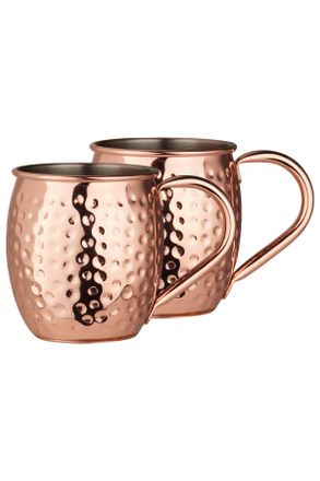 Novel Moscow Mule 2ER SET, Kupferfarben, Metall, 550 ml, Lfgb, Gl&auml;ser, Gl&auml;sersets