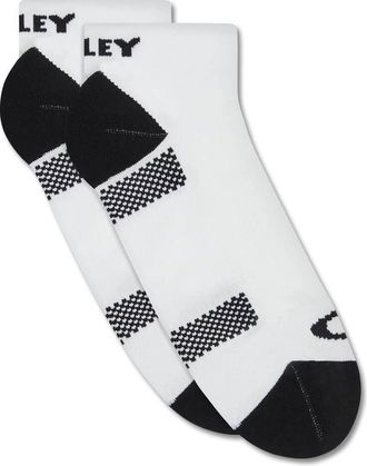 Oakley Mens Ribbed Ellipse Short Socks, White, Medium