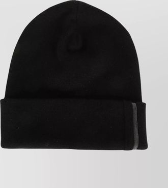 Brunello Cucinelli cashmere ribbed knit skullcap stretch hat