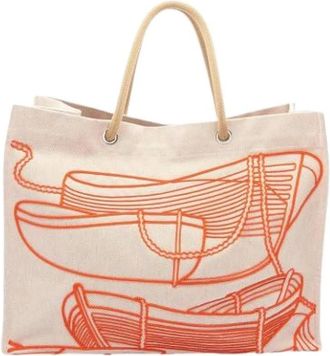 Herm&egrave;s Pre-owned Vintage Tote Bag - Dames - Vintage Shopper - Beige - ONE Size - Vintage