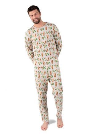 Leveret Mens Loose Fit Cotton Matching Family Pajamas, Animal & Nature Prints in Rabbit at Nordstrom, Size Xx-Large