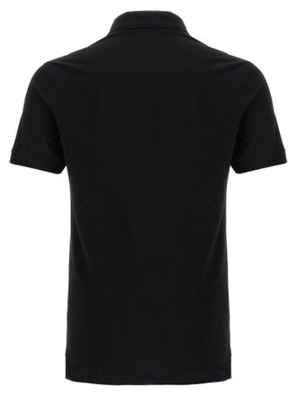 Dolce & Gabbana Gold Bee-Embroidered Piquet Polo - Black